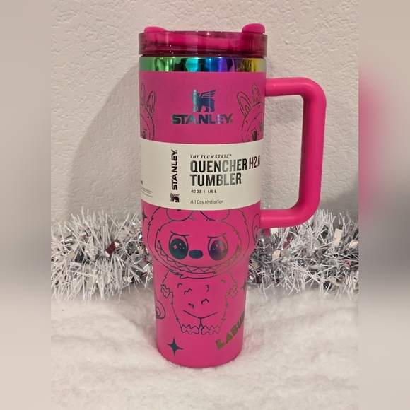 Stanley Iridescent Hot Pink Quencher H2.0 Tumbler 40 oz - Picture 1 of 2